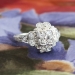 Vintage Art Deco 1930's .66ct t.w. Old European Cut Diamond Filigree Halo Engagement Ring Platinum
