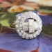 Retro Vintage 1950's 1.88ct t.w. Diamond Cocktail Ring Platinum 14k