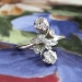 Antique Art Nouveau 1900's .37ct t.w. Old European Cut Diamond & Rose Cut Diamond Bypass Toi Et Moi Engagement Ring 18k Platinum