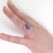 Art Deco Vintage 1930's No Heat Purple Star Sapphire Diamond Cocktail Anniversary Birthstone Engagement Ring Platinum
