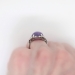 Art Deco Vintage 1930's No Heat Purple Star Sapphire Diamond Cocktail Anniversary Birthstone Engagement Ring Platinum