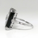 Art Deco Vintage 1930's Onyx Old European Cut Diamond Platinum Cocktail Anniversary Ring
