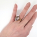 Antique Victorian 1890's Rose de France Amethyst Rose Cut Diamond Insect Fly Ring 14k Rose Yellow Gold