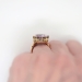 Antique Victorian 1890's Rose de France Amethyst Rose Cut Diamond Insect Fly Ring 14k Rose Yellow Gold