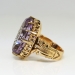 Antique Victorian 1890's Rose de France Amethyst Rose Cut Diamond Insect Fly Ring 14k Rose Yellow Gold