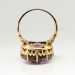 Antique Victorian 1890's Rose de France Amethyst Rose Cut Diamond Insect Fly Ring 14k Rose Yellow Gold