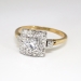 Art Deco Diamond Engagement Ring Circa 1930's Old European Cut Diamond Halo Wedding Anniversary Ring 14k Gold