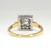 Art Deco Diamond Engagement Ring Circa 1930's Old European Cut Diamond Halo Wedding Anniversary Ring 14k Gold