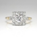 Art Deco Diamond Engagement Ring Circa 1930's Old European Cut Diamond Halo Wedding Anniversary Ring 14k Gold