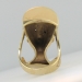 Huge Heavy Egyptian Revival Diamond Nefertiti Ring 14k