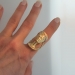 Huge Heavy Egyptian Revival Diamond Nefertiti Ring 14k