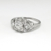 Vintage Art Deco 1930's .51ct t.w. Old European Cut Diamond Filigree Halo Engagement Ring Platinum