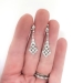 Vintage Estate 1990's .44ct t.w. Filigree Diamond 18k White Gold Drop Chandelier Wedding Earrings