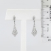 Vintage Estate 1990's .44ct t.w. Filigree Diamond 18k White Gold Drop Chandelier Wedding Earrings