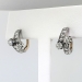 Antique Victorian 1890's .76ct t.w. Old Mine Cut & Rose Cut Diamond Drop Huggie Hoop Earrings 18k Sterling Silver