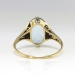 Antique Edwardian Vintage 1920's Aquamarine Rose Cut Diamond Ring Platinum 18k Yellow Gold