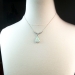Vintage Estate 1950's Natural Opal Diamond Birthstone Wedding Anniversary Necklace Pendant 14k White Gold