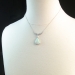 Vintage Estate 1950's Natural Opal Diamond Birthstone Wedding Anniversary Necklace Pendant 14k White Gold