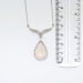 Vintage Estate 1950's Natural Opal Diamond Birthstone Wedding Anniversary Necklace Pendant 14k White Gold