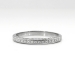 Antique Edwardian Vintage 1920's Floral Engraved Eternity Wedding Band 18k White Gold Size 8.5