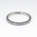 Antique Edwardian Vintage 1920's Floral Engraved Eternity Wedding Band 18k White Gold Size 8.5