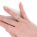 Antique Edwardian Vintage 1920's Floral Engraved Eternity Wedding Band 18k White Gold Size 8.5