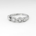 Vintage Retro 1940's Five Stone Diamond Twist Wedding Stacking Anniversary Band Ring Platinum