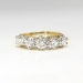 Art Nouveau Antique 1900's Old European Cut Diamond Five Stone Anniversary Ring 18k Yellow Gold