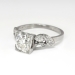 Vintage Retro Estate 1940's Old European Cushion Cut Diamond Platinum Engagement Bridal Wedding Ring