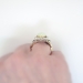 Vintage Edwardian 1920's Old European Cut Diamond Opal Halo Birthstone Anniversary Engagement Ring 14k White Yellow Gold