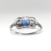 Art Deco Vintage 1930's Cushion Sapphire Diamond Filigree Engagement Wedding Anniversary Ring Platinum