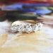 Art Nouveau Antique 1900's Old European Cut Diamond Five Stone Anniversary Ring 18k Yellow Gold