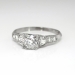 Art Deco Vintage 1930's Old Cut Diamond Engagement Wedding Anniversary Ring Platinum