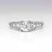 Art Deco Vintage 1930's Old Cut Diamond Engagement Wedding Anniversary Ring Platinum