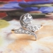 Antique Art Nouveau 1900's Old Mine Cut Rose Cut Diamond Ring 18k Gold Platinum