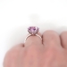 Estate Tiffany & Co. Octagon Natural Purple Amethyst Sparklers Ring Sterling Silver