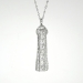 Art Deco 1930's Vintage Filigree Old Mine Cut Diamond Wedding Anniversary Pendant Necklace Platinum