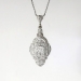Art Deco 1930's Vintage Filigree Old Transitional Cut Diamond Pendant Necklace 14k White Yellow Gold