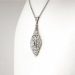 Art Deco 1930's Vintage Filigree Old Transitional Cut Diamond Pendant Necklace 14k White Yellow Gold