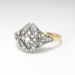 Antique Art Nouveau 1910 Diamond Cocktail Anniversary Engagement Ring 18k Gold