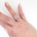 Antique Art Nouveau 1910 Diamond Cocktail Anniversary Engagement Ring 18k Gold
