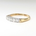 Art Deco Vintage 1930's Two Tone Diamond Wedding Stacking Band Ring 14k Yellow White Gold