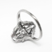Art Deco Jabel Diamond Navette Ring Platinum