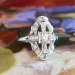 Art Deco Jabel Diamond Navette Ring Platinum