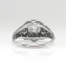 Art Deco Old Transitional European Cut Diamond Ring Platinum