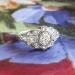 Art Deco Old Transitional European Cut Diamond Ring Platinum