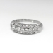 Art Deco 1930's Vintage Old Cut Diamond Wedding Engagement Stacking Band Ring Platinum