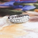 Art Deco 1930's Vintage Old Cut Diamond Wedding Engagement Stacking Band Ring Platinum