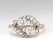 Antique 1890's Victorian Old Mine Cut Bypass Toi Et Moi Engagement Ring Anniversary 18k Rose Gold Platinum