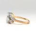 Antique 1890's Victorian Old Mine Cut Bypass Toi Et Moi Engagement Ring Anniversary 18k Rose Gold Platinum